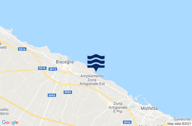 Mappa delle maree di Ruvo di Puglia, Italy