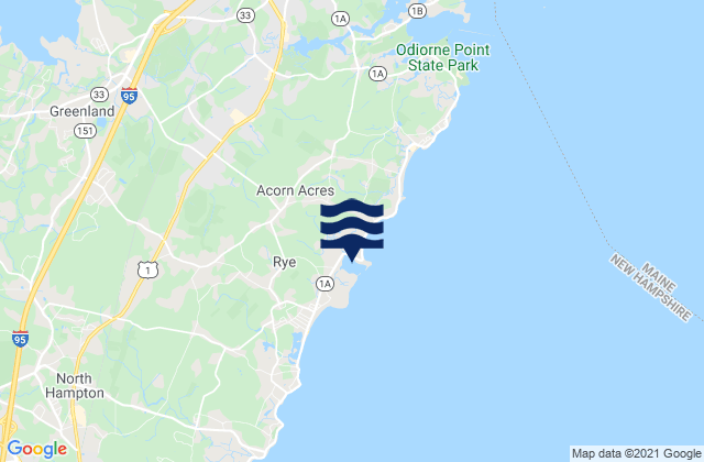 Mappa delle maree di Rye Harbor, United States