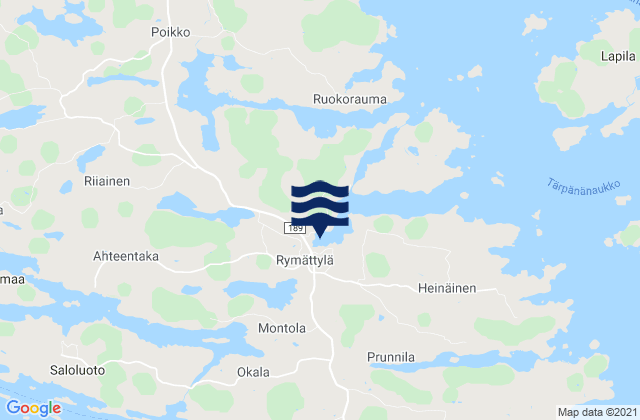 Mappa delle maree di Rymättylä, Finland
