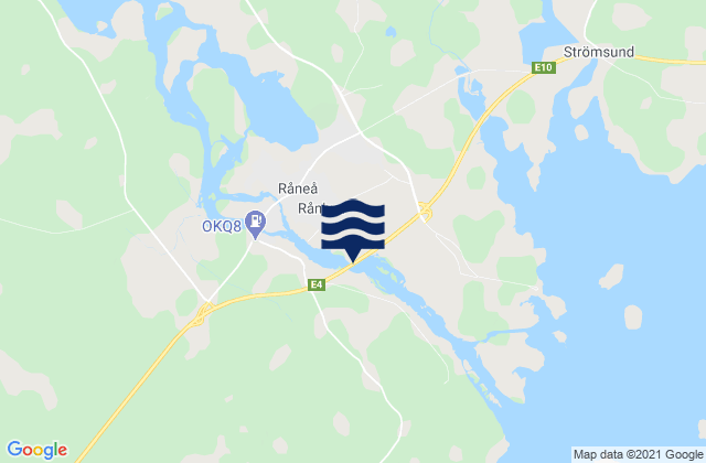 Mappa delle maree di Råneå, Sweden