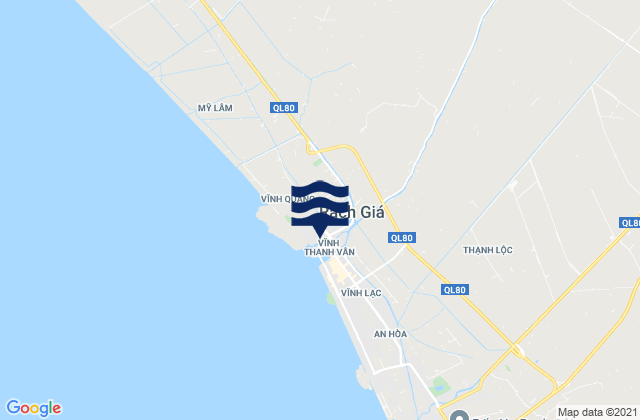 Mappa delle maree di Rạch Giá, Vietnam