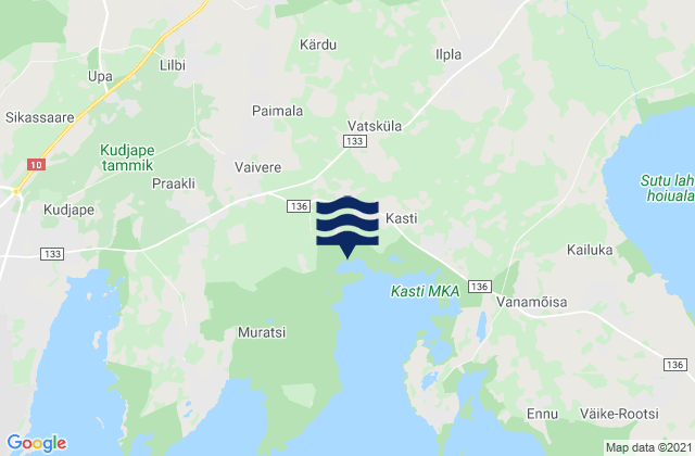 Mappa delle maree di Saaremaa, Estonia