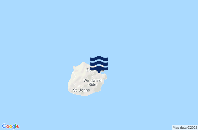 Mappa delle maree di Saba, Bonaire, Saint Eustatius and Saba 