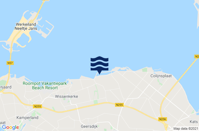 Mappa delle maree di Sabbingeplaat, Netherlands