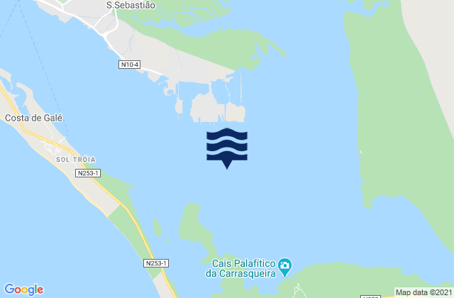 Mappa delle maree di Sado Estuary, Portugal