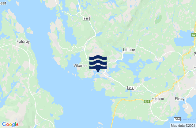 Mappa delle maree di Sagvåg, Norway
