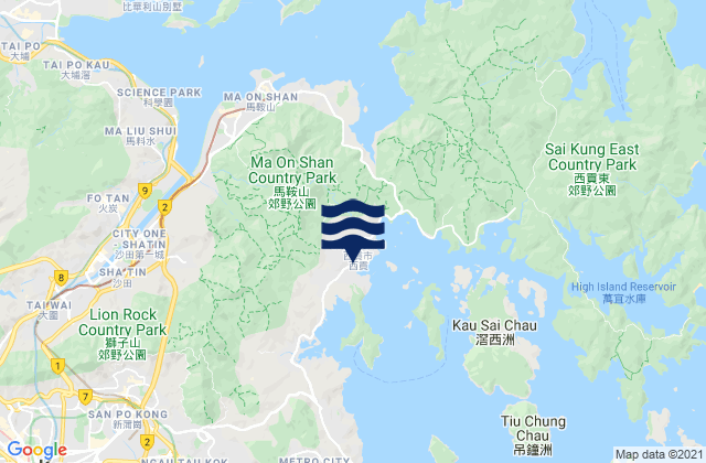 Mappa delle maree di Sai Kung, Hong Kong