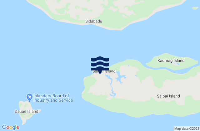 Mappa delle maree di Saibai Island, Papua New Guinea