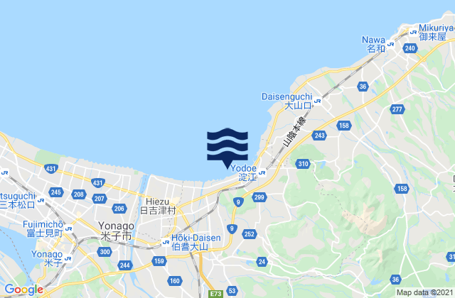 Mappa delle maree di Saihaku-gun, Japan