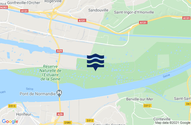 Mappa delle maree di Saint-Aubin-Routot, France