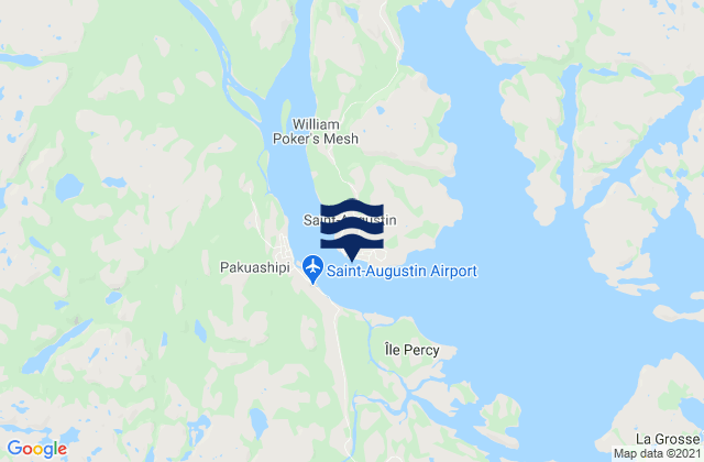 Mappa delle maree di Saint-Augustin, Canada