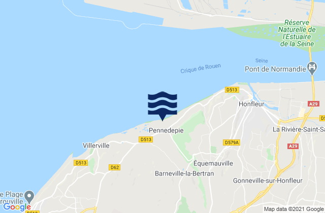 Mappa delle maree di Saint-Gatien-des-Bois, France