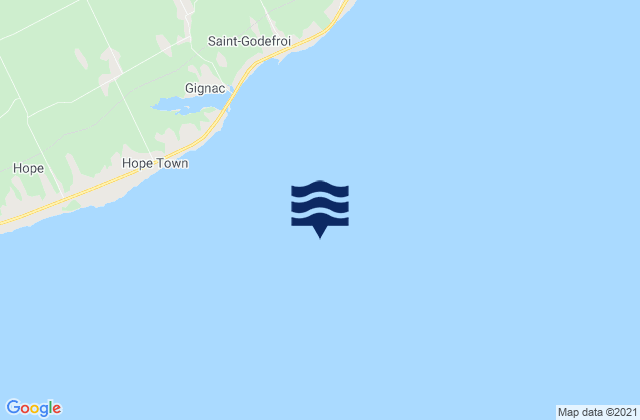 Mappa delle maree di Saint-Godefroi, Canada