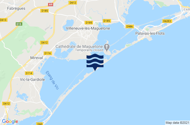 Mappa delle maree di Saint-Jean-de-Védas, France
