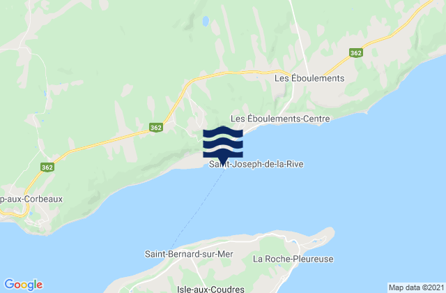 Mappa delle maree di Saint-Joseph-De-La-Rive, Canada