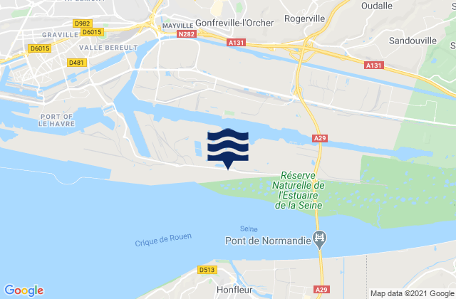 Mappa delle maree di Saint-Martin-du-Manoir, France