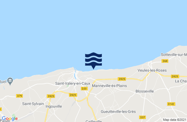 Mappa delle maree di Saint-Valery-en-Caux, France