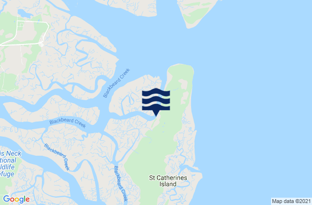 Mappa delle maree di Saint Catherines Island, United States