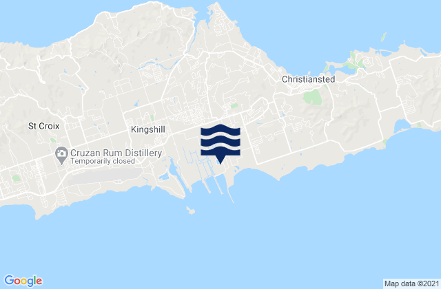Mappa delle maree di Saint Croix, U.S. Virgin Islands