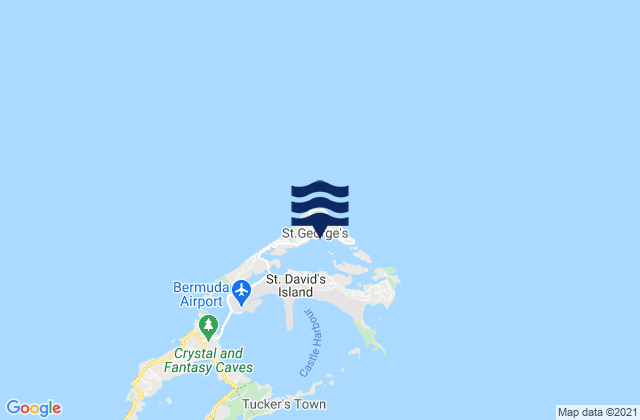 Mappa delle maree di Saint George, Bermuda