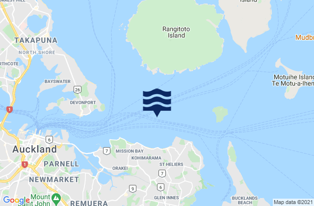 Mappa delle maree di Saint Heliers Bay, New Zealand