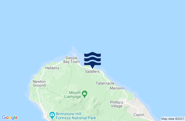 Mappa delle maree di Saint John Capesterre, Saint Kitts and Nevis