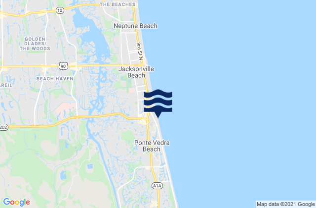 Mappa delle maree di Saint Johns River at Buckman Bridge, United States