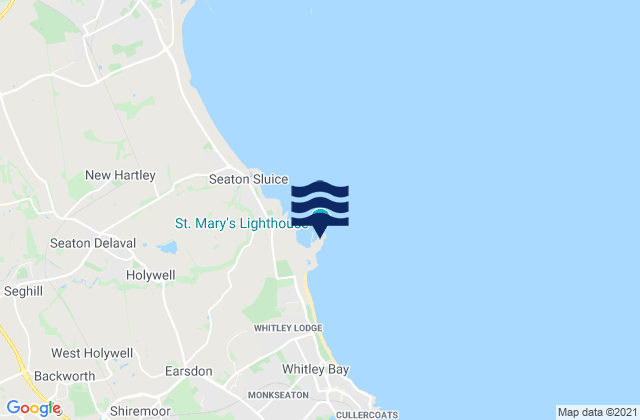 Mappa delle maree di Saint Mary’s Island Lighthouse, United Kingdom