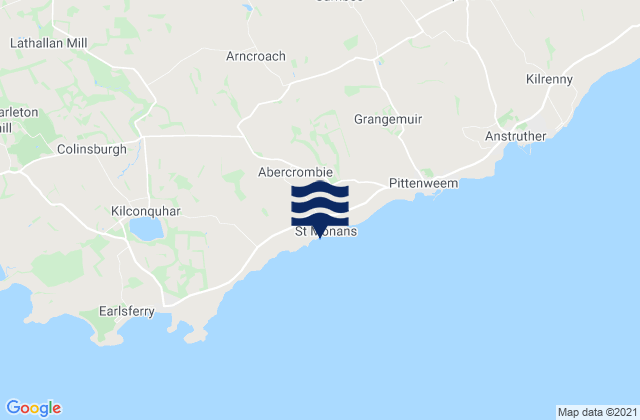 Mappa delle maree di Saint Monans, United Kingdom