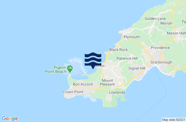 Mappa delle maree di Saint Patrick, Trinidad and Tobago