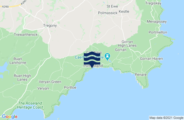 Mappa delle maree di Saint Stephen, United Kingdom