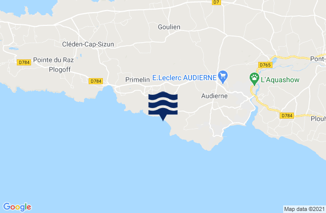Mappa delle maree di Saint Tugen, France