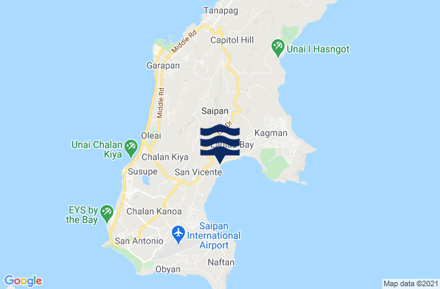 Mappa delle maree di Saipan Municipality, Northern Mariana Islands