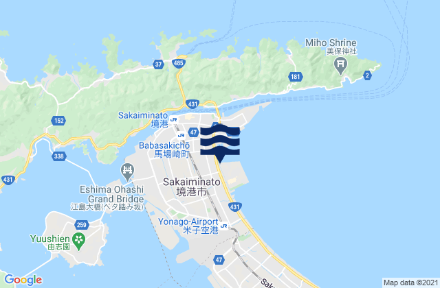 Mappa delle maree di Sakaiminato Shi, Japan