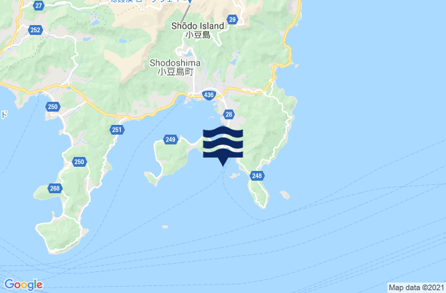 Mappa delle maree di Sakate (Syodo Sima), Japan
