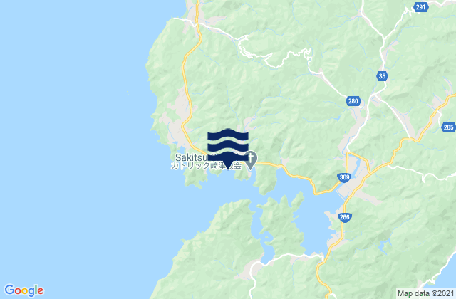 Mappa delle maree di Sakitu Wan, Japan