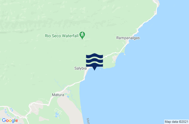 Mappa delle maree di Saline Bay, Trinidad and Tobago