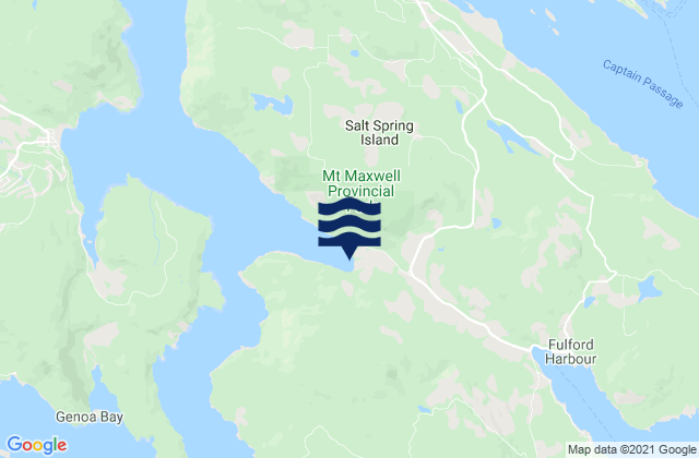 Mappa delle maree di Saltspring Island, Canada