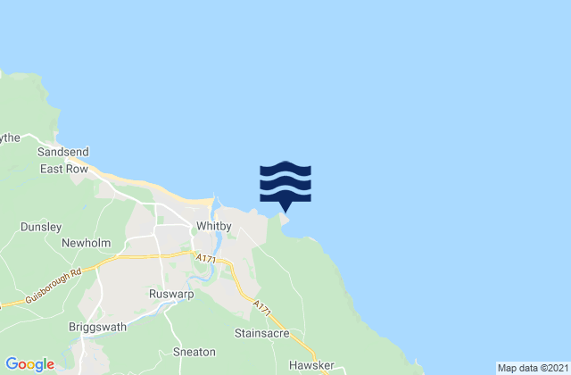 Mappa delle maree di Saltwick Nab, United Kingdom