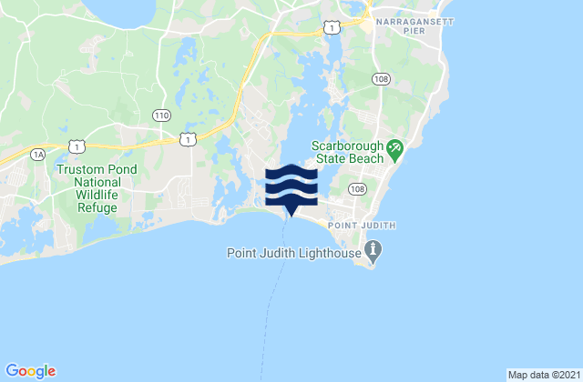 Mappa delle maree di Salty Brine State Beach, United States