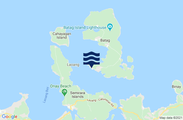Mappa delle maree di Salvacion, Philippines