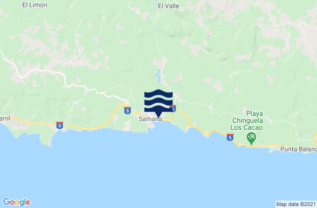 Mappa delle maree di Samaná Municipality, Dominican Republic