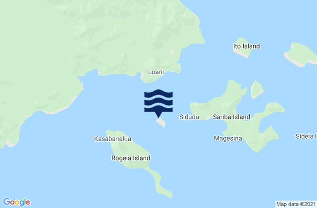 Mappa delle maree di Samarai, Papua New Guinea
