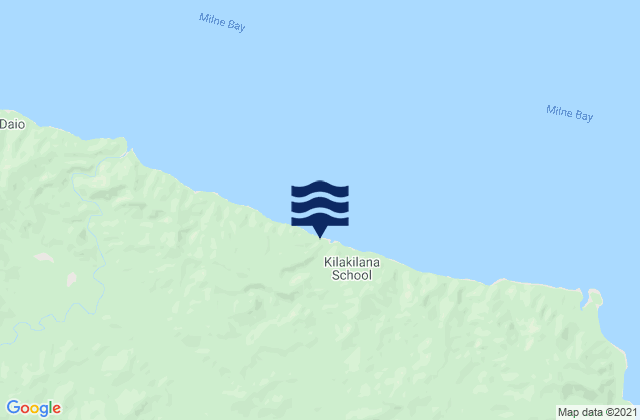 Mappa delle maree di Samarai Murua, Papua New Guinea