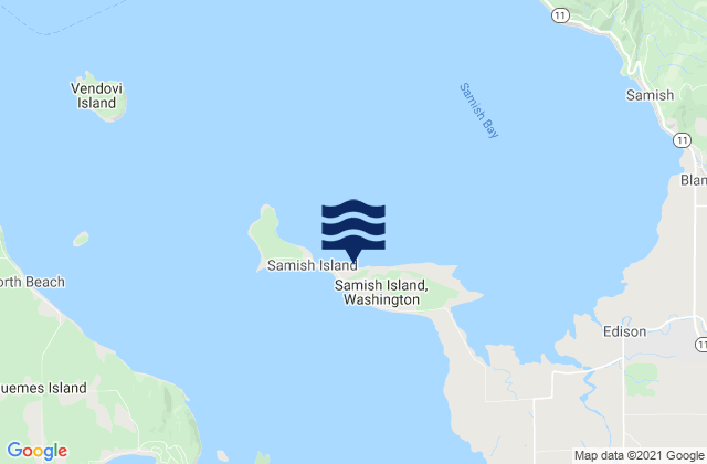Mappa delle maree di Samish Island, United States
