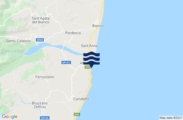 Mappa delle maree di Samo, Italy