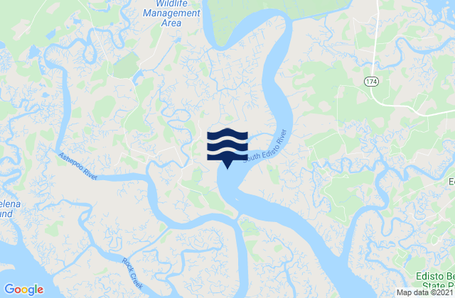 Mappa delle maree di Sampson Island NE end South Edisto River, United States