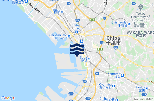Mappa delle maree di Samugawa, Japan