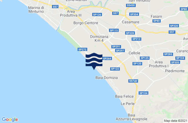 Mappa delle maree di San Castrese, Italy