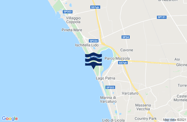 Mappa delle maree di San Cipriano d'Aversa, Italy